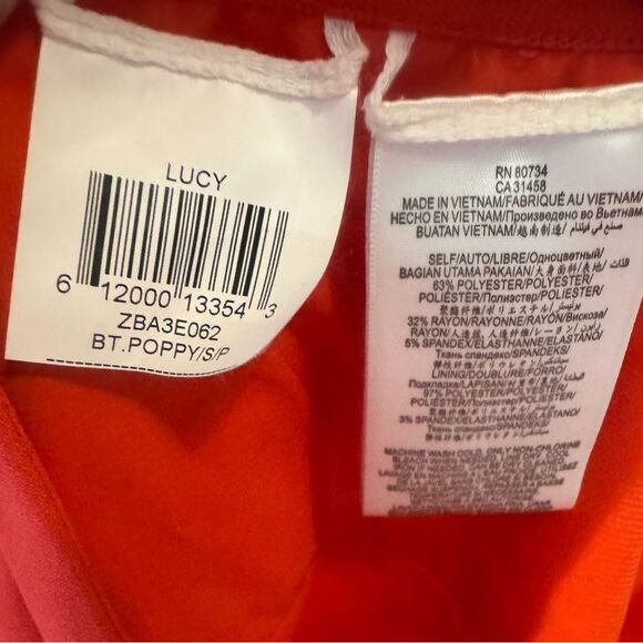 BCBGMAXAZRIA BRIGHT POPPY RED LUCY A-LINE SKIRT SIZE SMALL NWOT - Picture 6 of 7